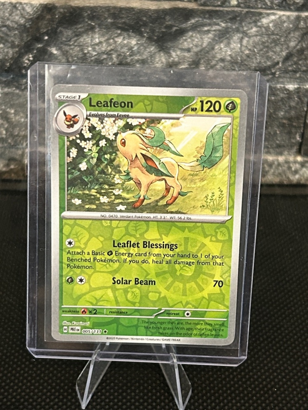 Pokemon Leafeon 005/131 Reverse Holo from‎ Prismatic Evolutions Set M/NM
